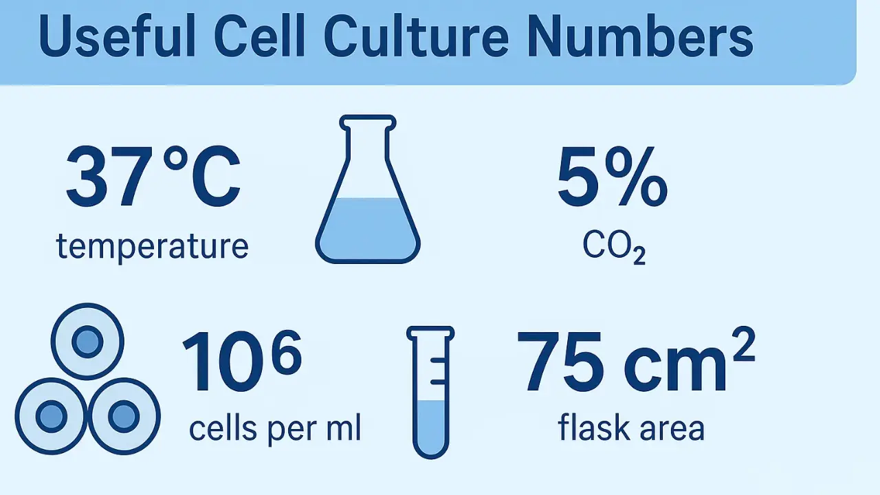 useful numbers for cell culture